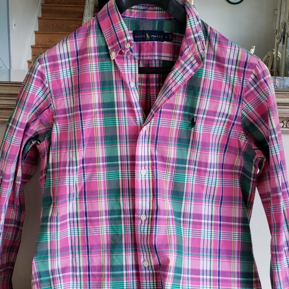 Ralph Lauren plaid long sleeve shirt - Picture 3 of 4